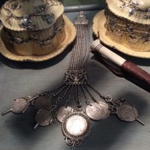 Chatelaine Uhrenkette Silber Oesterreich Ungarn 1